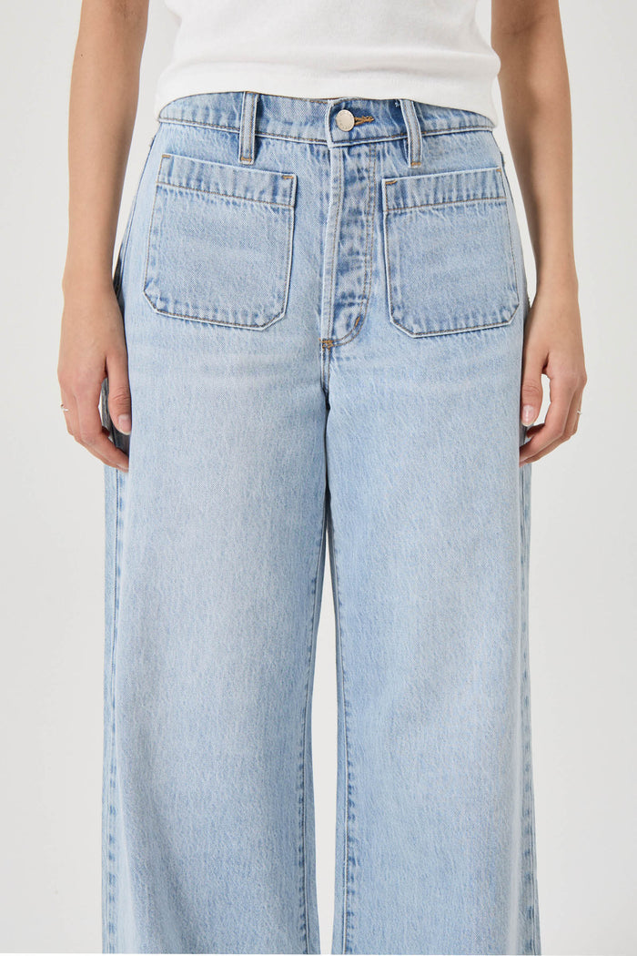 Sailor Relaxed Breezy Blue Wide Long Jean