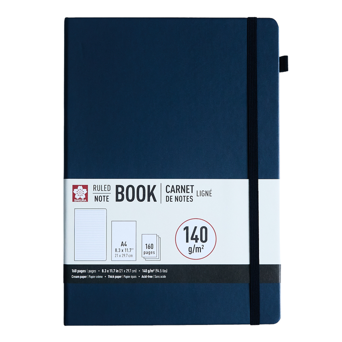 Sakura Notebook A4 Ruled - Deep Indigo
