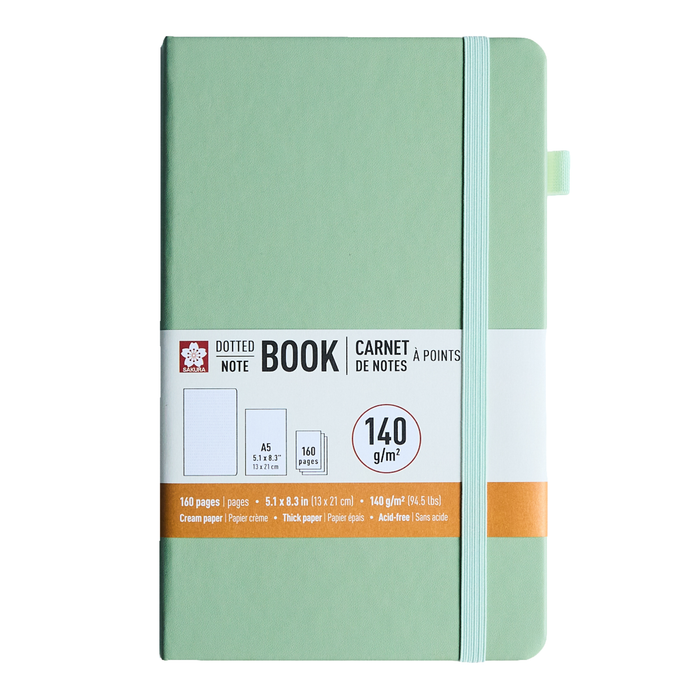 Sakura Notebook A5 Dotted - Pale Patina