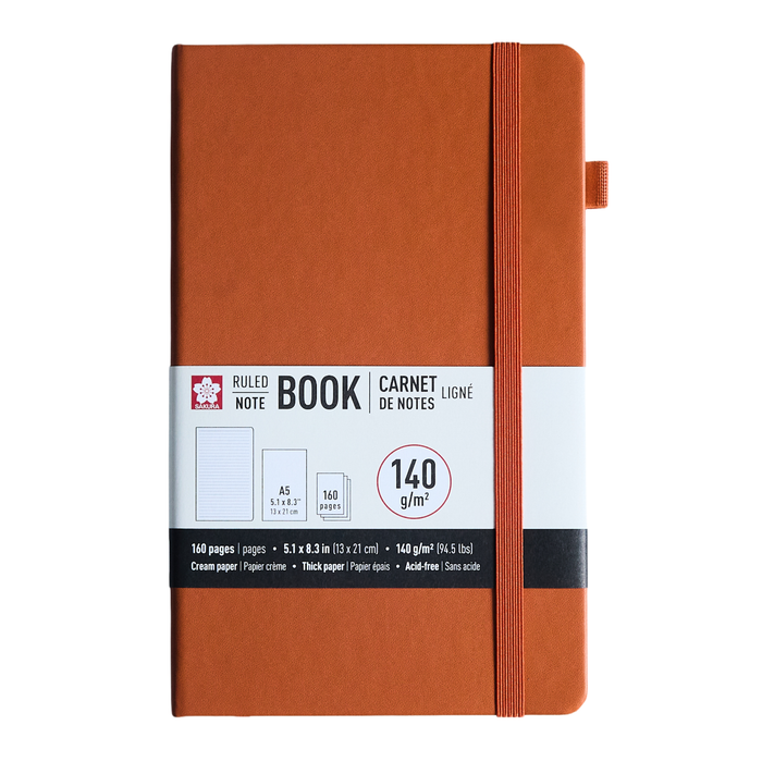 Sakura Notebook A5 Ruled - Amber