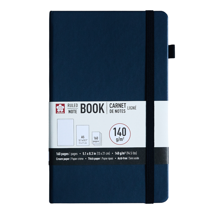 Sakura Notebook A5 Ruled - Deep Indigo