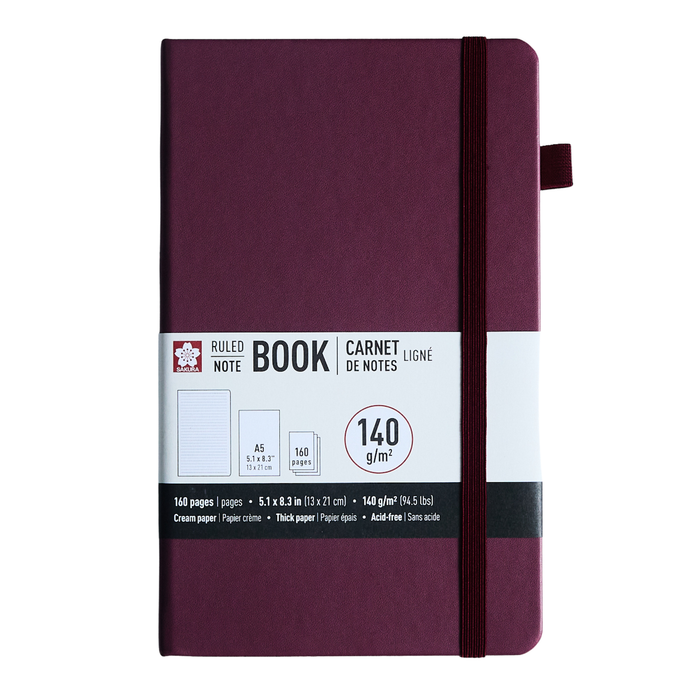 Sakura Notebook A5 Ruled - Mulberry
