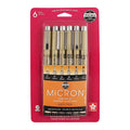 Sakura Pigma Micron Pen - Black Fine & Bold Line Set of 6 (01, 03, 05, 08, 10, 12)