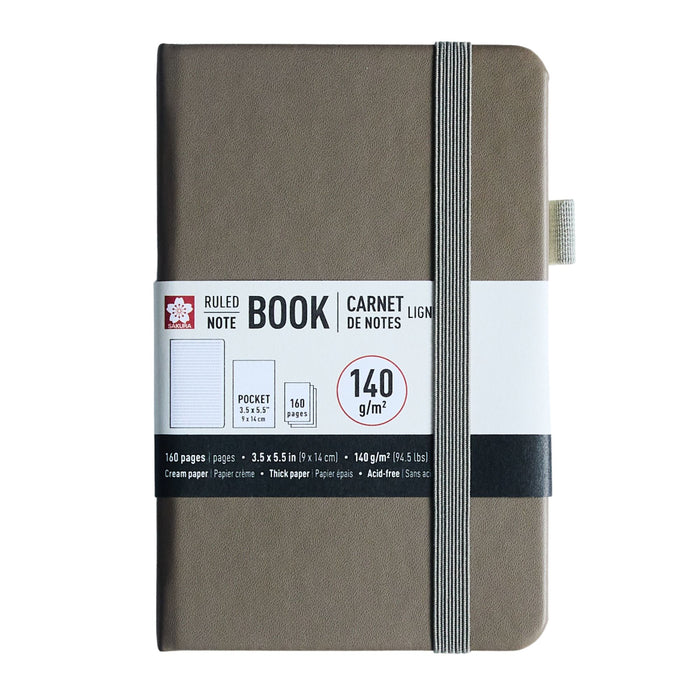 Sakura Pocket Notebook (3.5"x5.5") Ruled - Cinder
