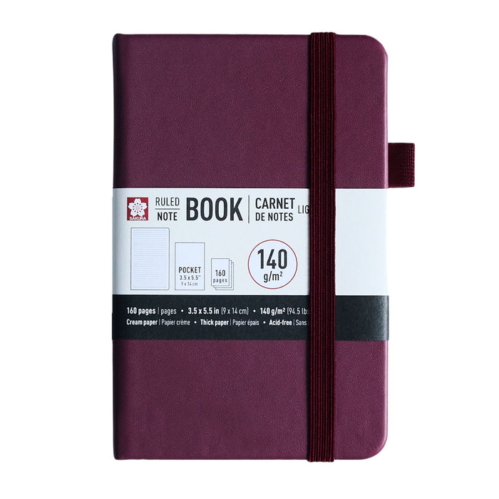 Sakura Pocket Notebook (3.5"x5.5") Ruled - Mulberry