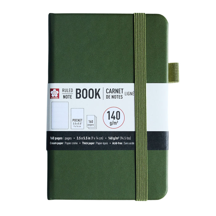 Sakura Pocket Notebook (3.5"x5.5") Ruled - Pine Needle