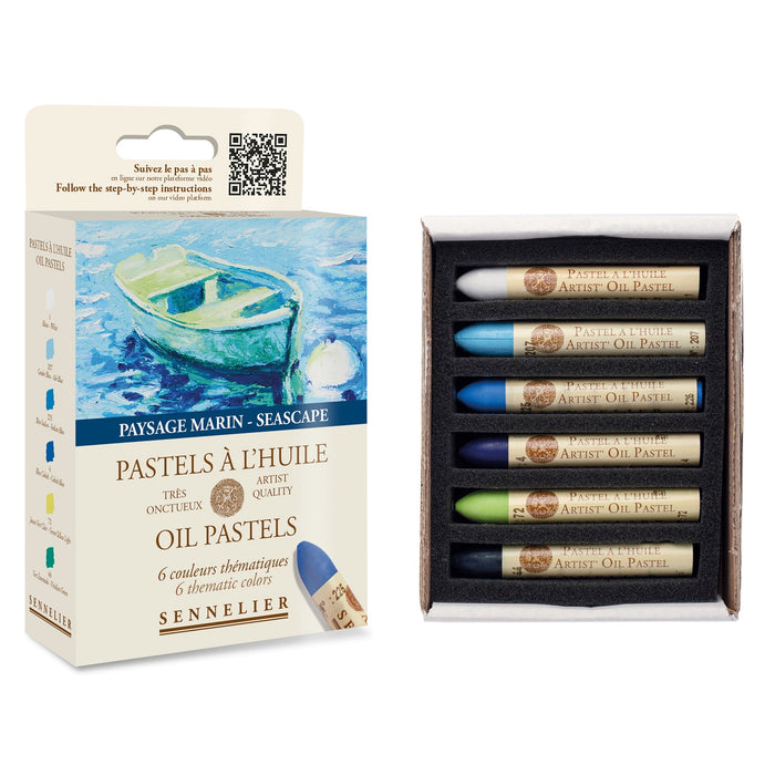 Sennelier Oil Pastel Set of 6- Seascape