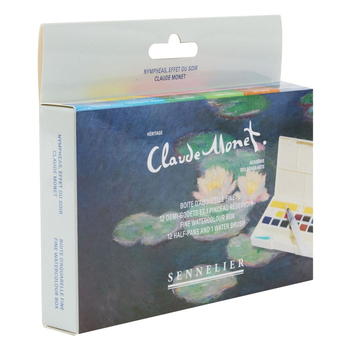 Sennelier x Claude Monet La Petite Aquarelle Watercolor Set - Water Lilies,Evening Effect