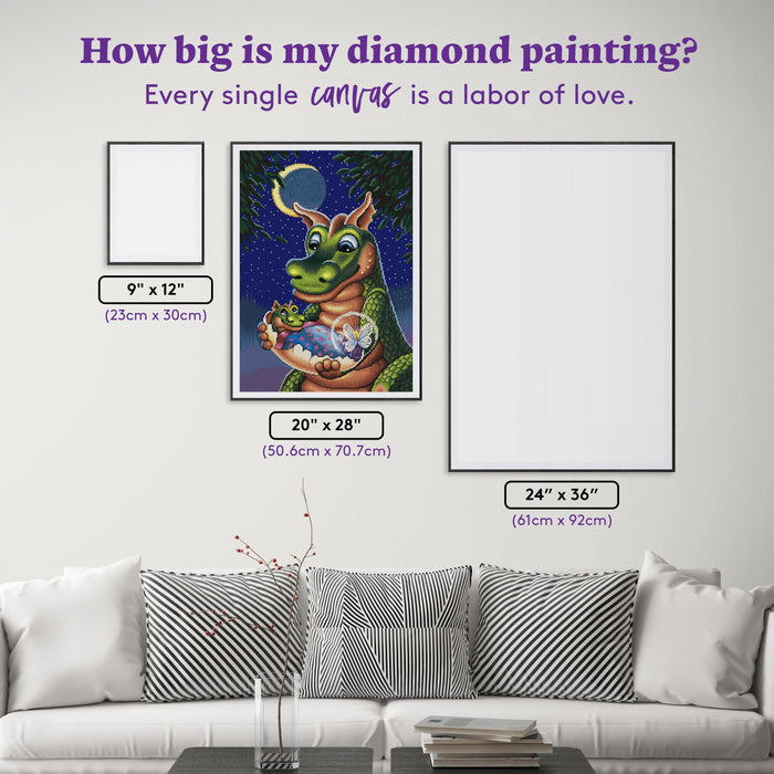 Diamond Painting Share the Magic of Love 20" x 28" (50.6cm x 70.7cm) / Round with 60 Colors including 3 ABs and 2 Fairy Dust Diamonds / 47,288