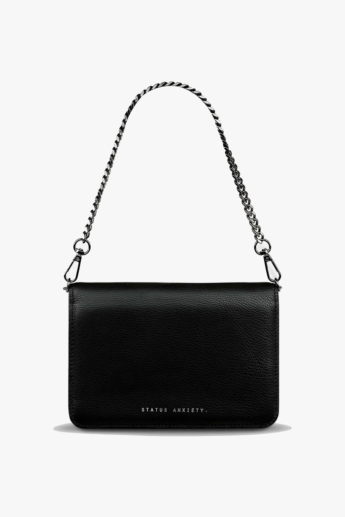 She Burns Black Leather Crossbody Bag ACC Bags - All, incl Phone Bags Status Anxiety