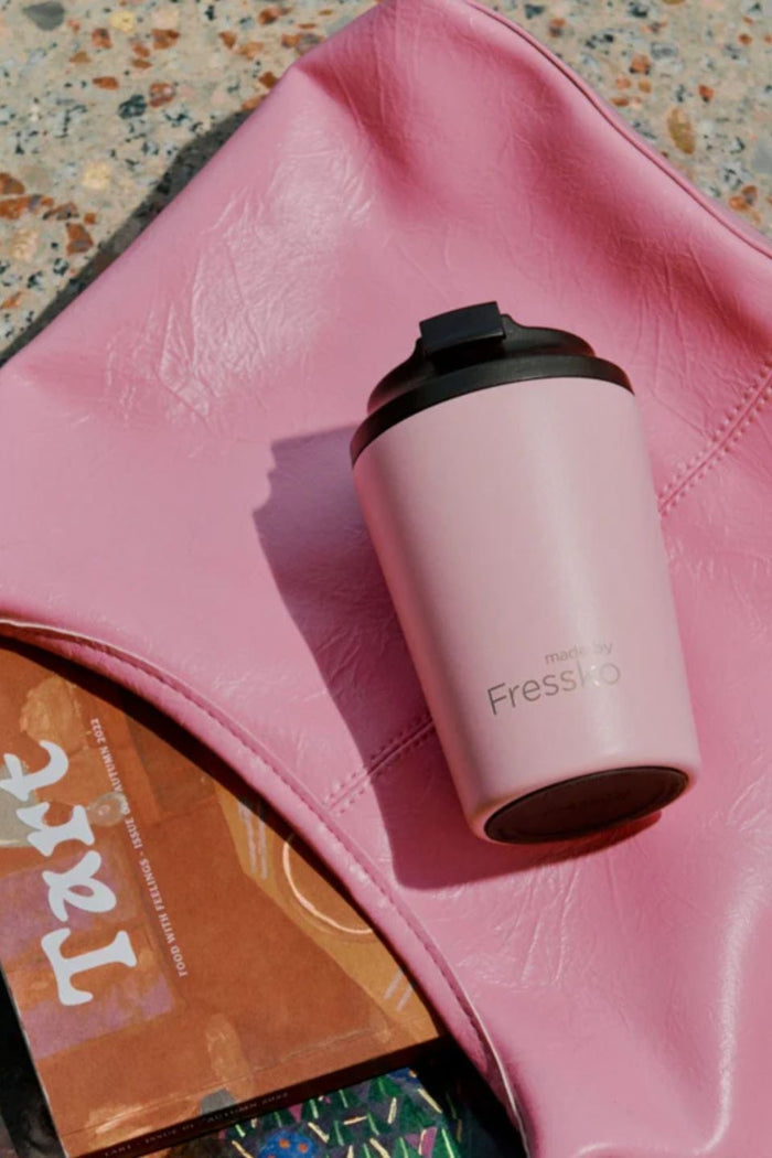 pink coffee cup