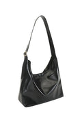 Sisa Black Shine Slouch Shoulder Bag