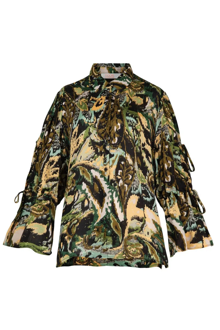 Camouflage-patterned jacket on a white background
