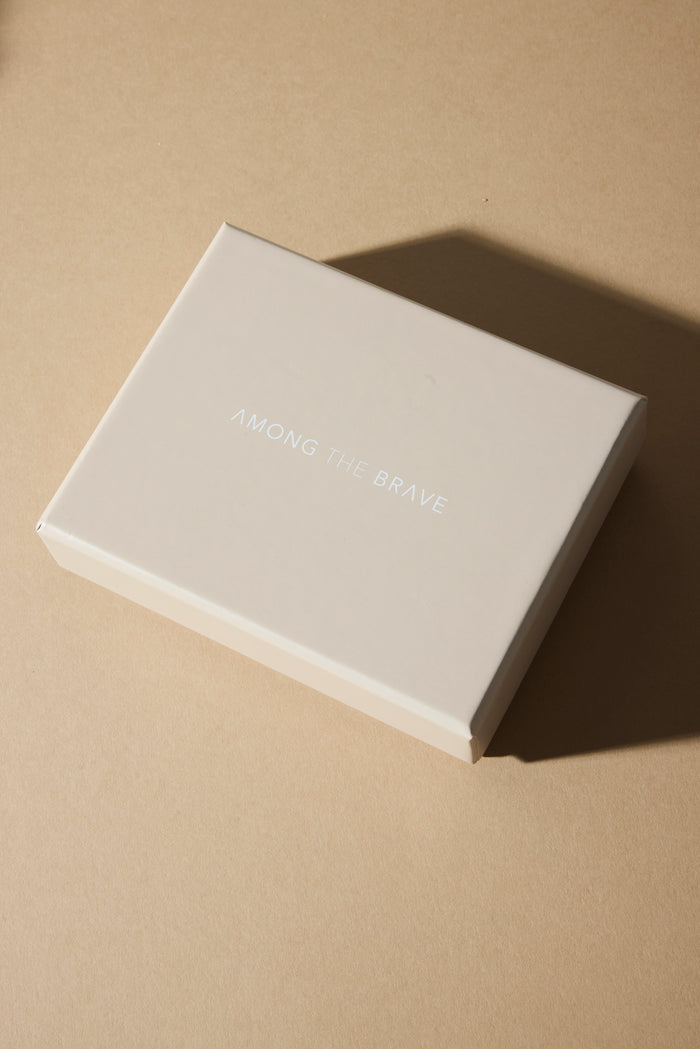 Small Taupe Leather Card Holder
