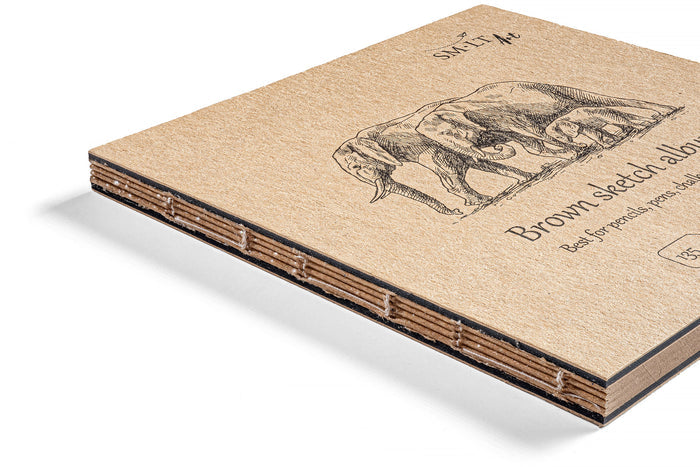 SM•LT Layflat Brown Sketch Album – 5.5" x 5.5"
