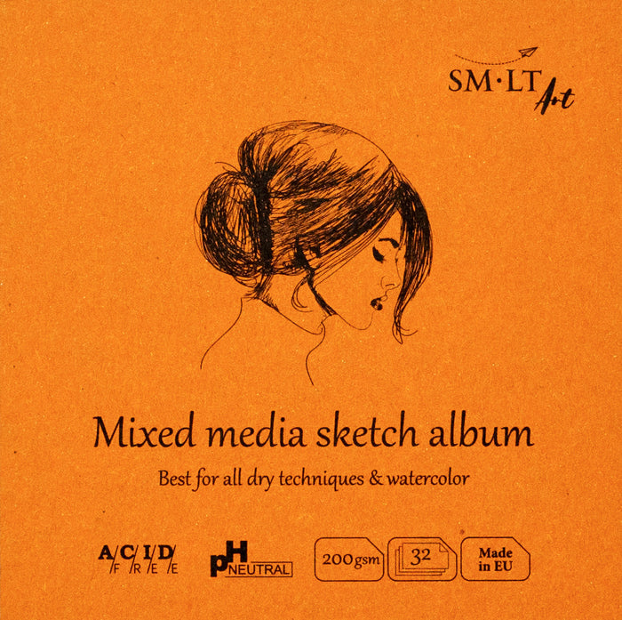 SM•LT Layflat Mixed Media Sketch Album – 5.5" x 5.5"
