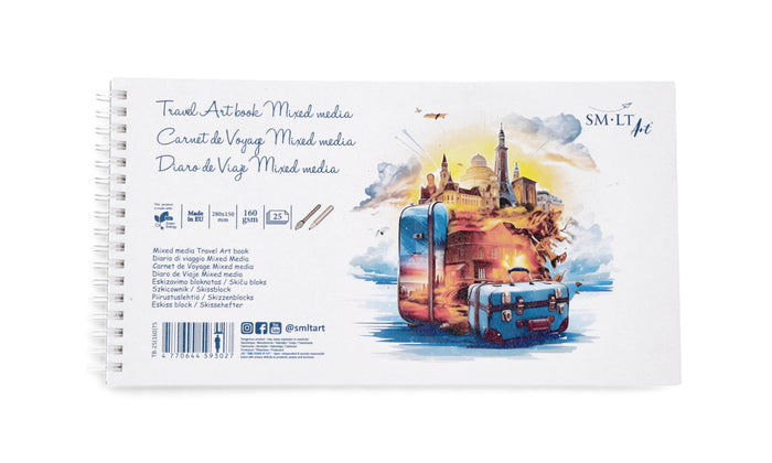 SM•LT Travel Art Book Mix Media 6" x 11"