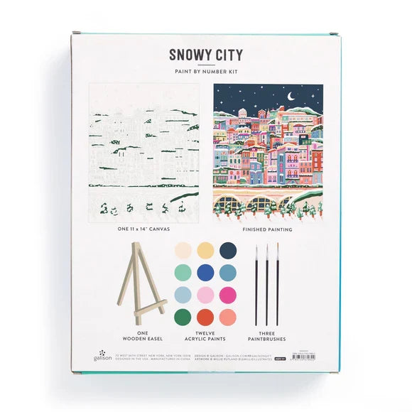 Snowy City Paint-by-Number Kit - Clearance