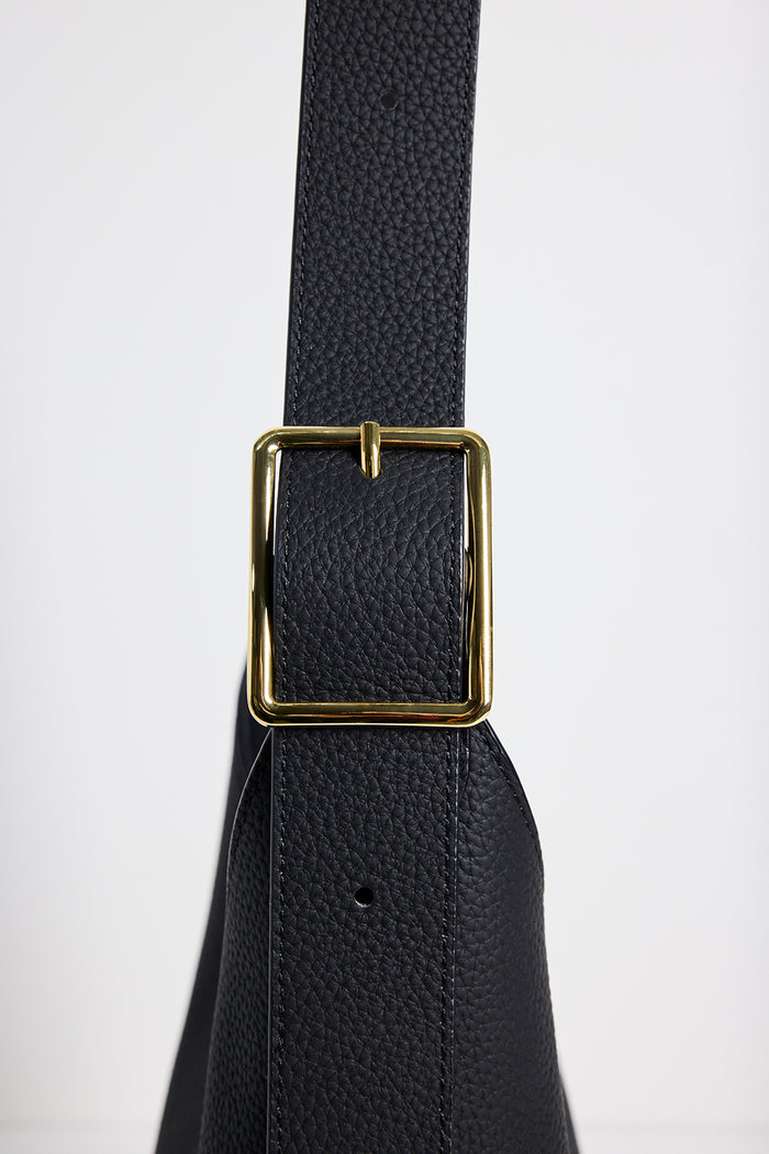 Soho Black Leather Large Bucket Bag