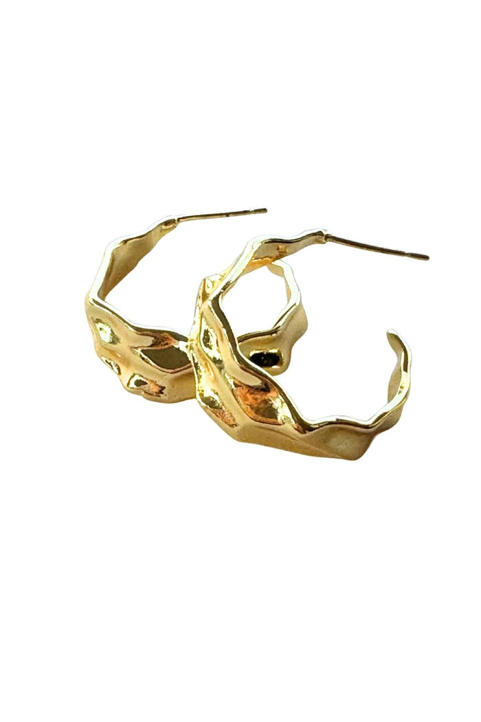 Solta Gold Organic Hoop Earrings