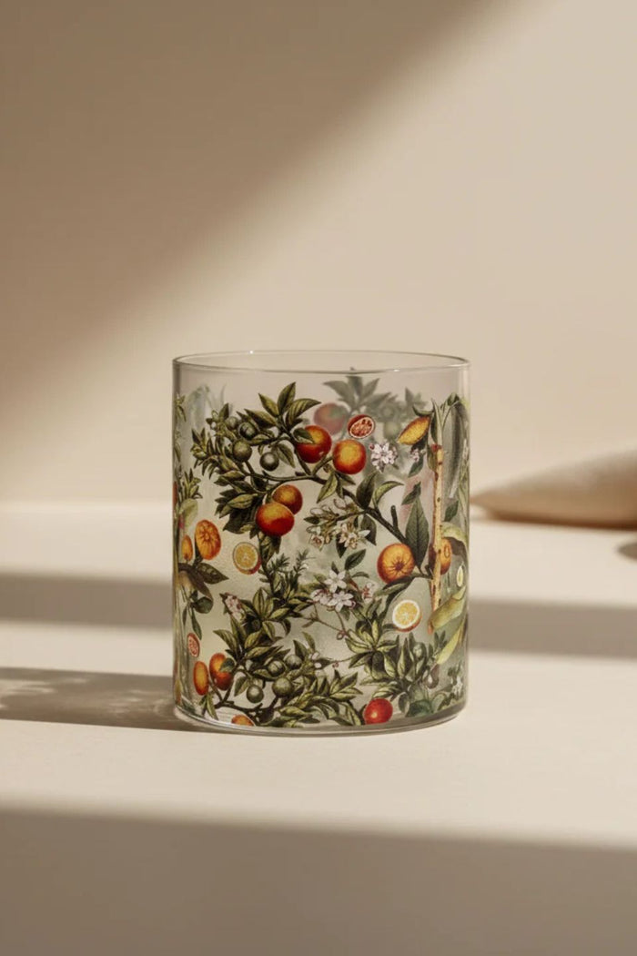 Sorrento Lemon Print Glass Tumbler 400ml Each