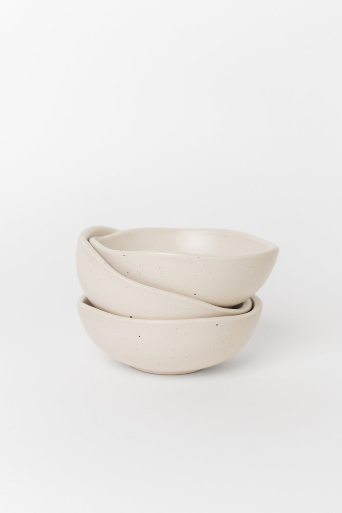 Speckle Ivory Set 3 Dipping Bowls