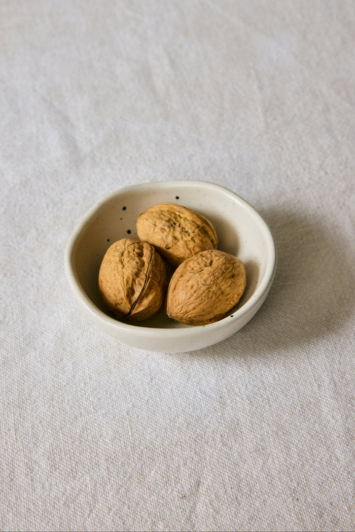 dipping bowl with walnuts