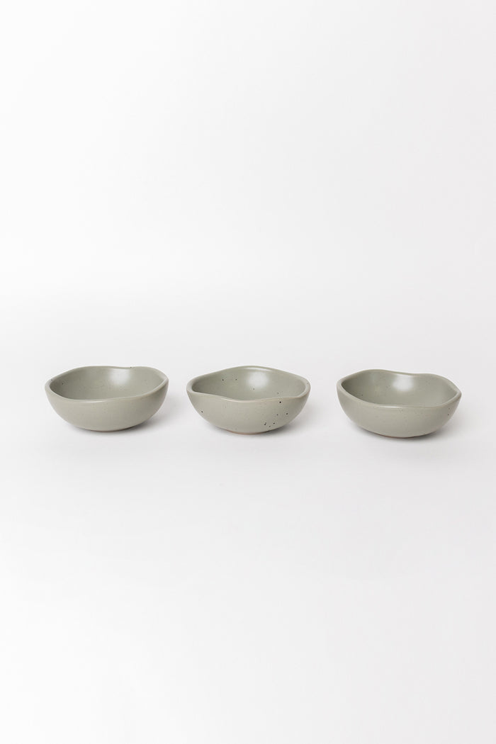 Speckle Sage Set 3 Dipping Bowls