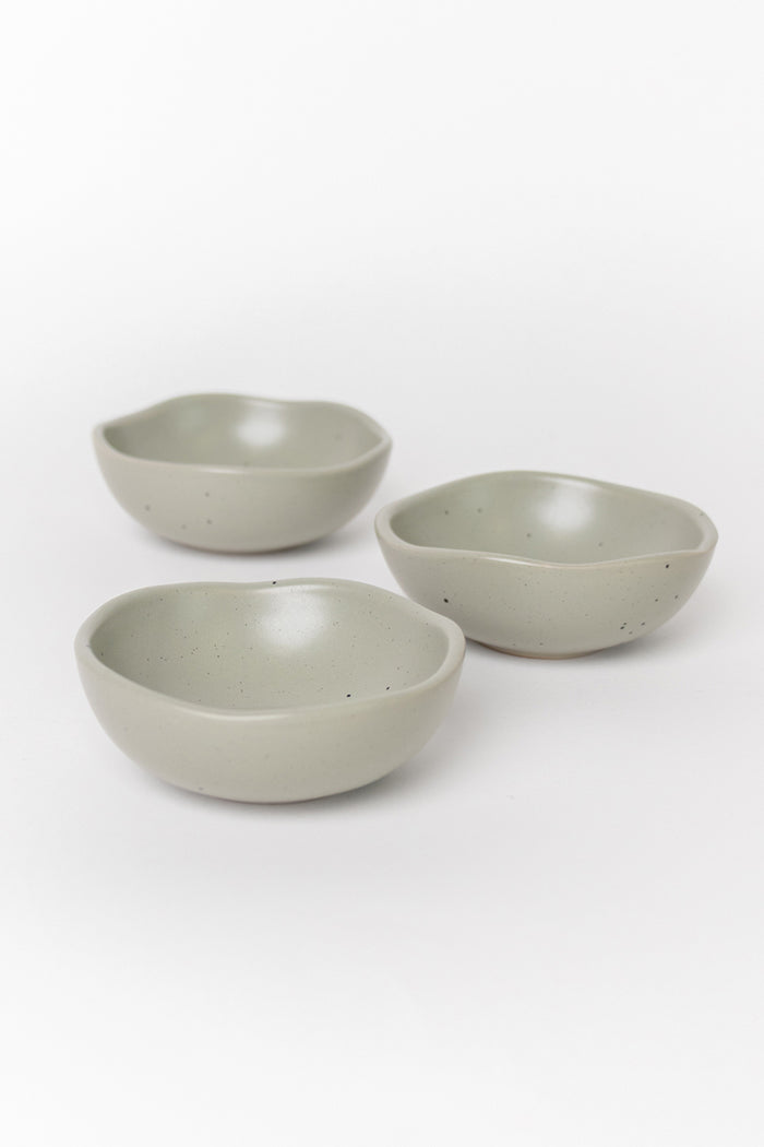 Speckle Sage Set 3 Dipping Bowls
