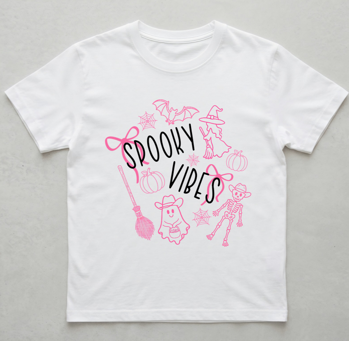 Spooky Vibes Pink Halloween T-Shirt