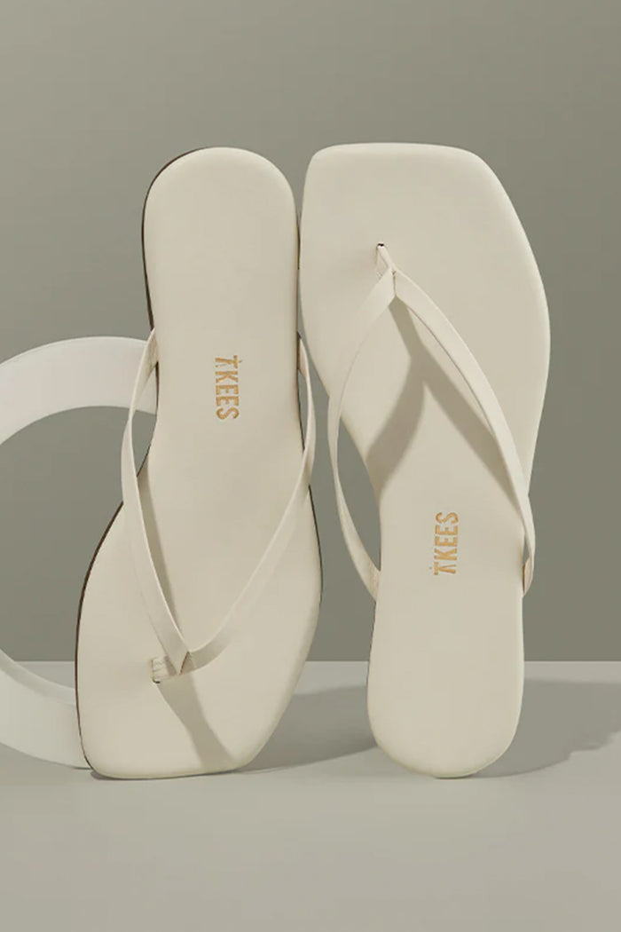 Square Toe Lily Cream Leather Sandal