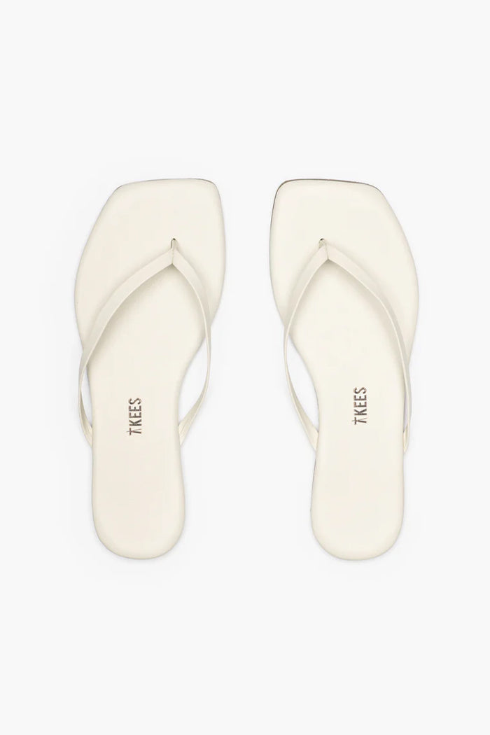 Square Toe Lily Cream Leather Sandal