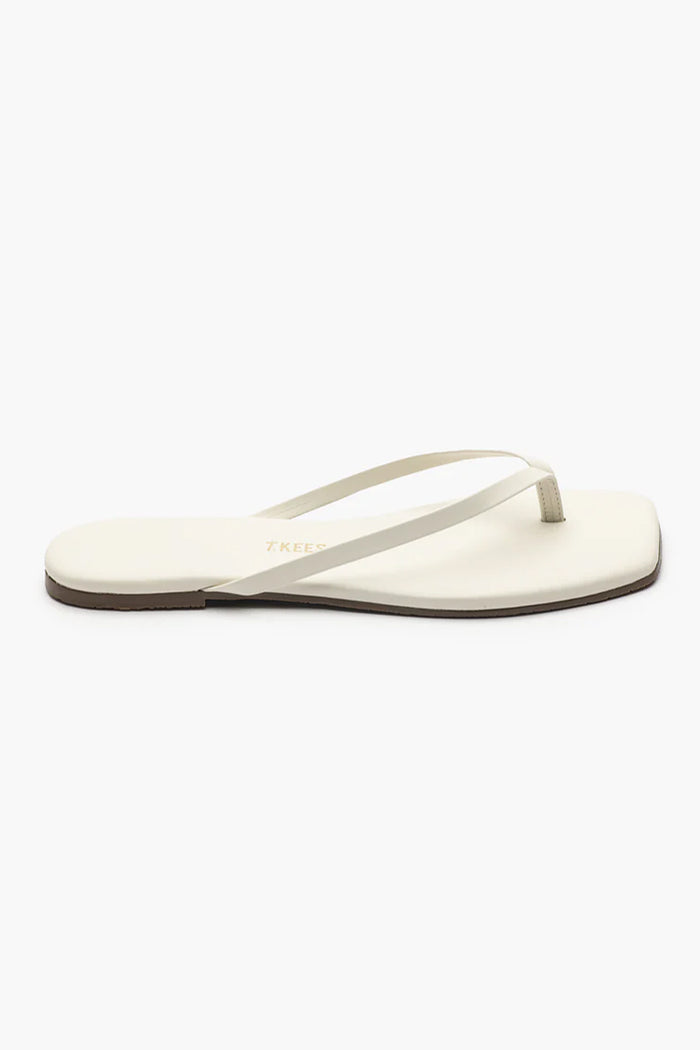 Square Toe Lily Cream Leather Sandal