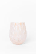 Stemless Natural Splatter Wine Glass