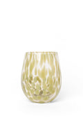 Stemless Olive Splatter Wine Glass
