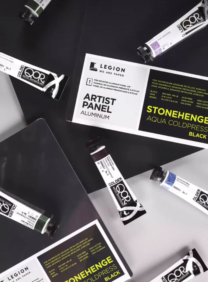 Stonehenge Aqua Black Aluminum Artist Panels 5" x 7"