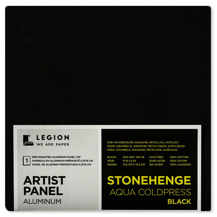 Stonehenge Aqua Black Aluminum Artist Panels 6" x 6"
