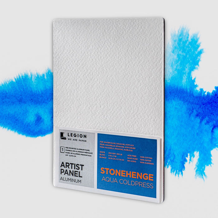 Stonehenge Aqua Cold Press White Aluminum Panel 5" x 7"