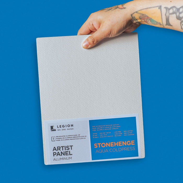Stonehenge Aqua Cold Press White Aluminum Panel 5" x 7"
