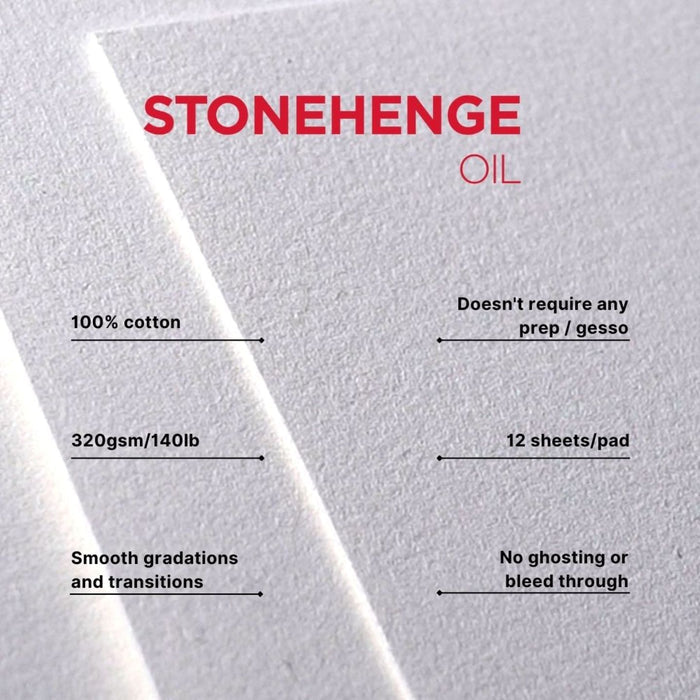 Stonehenge Oil Paper Pad 320gsm/140lb 12" x 16"
