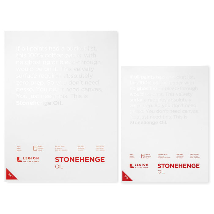 Stonehenge Oil Paper Pad 320gsm/140lb 12" x 16"