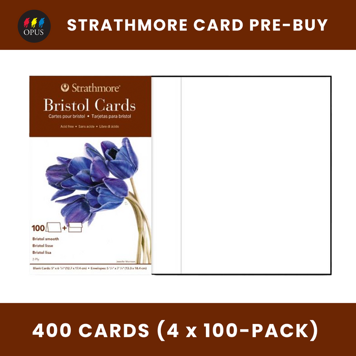 Strathmore 400 Series Bristol Cards 5" x 6 7/8" - Case of 400 (Pre-Buy)