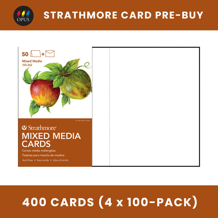 Strathmore Mixed Media Cards 5" x 6 7/8" - Case of 400 Cards (Pre-Buy)