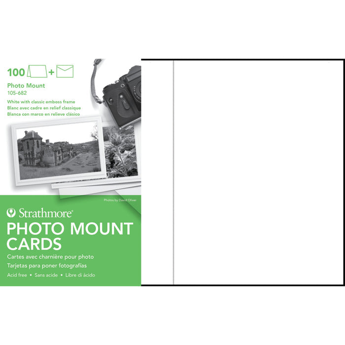 Strathmore Photomount Cards - Classic Emboss White