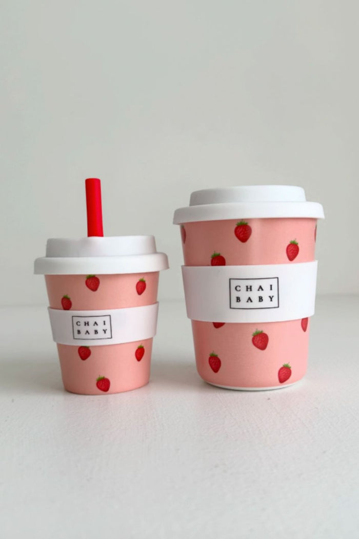 Strawberry + Cream Babyccino + Fluffy Cup