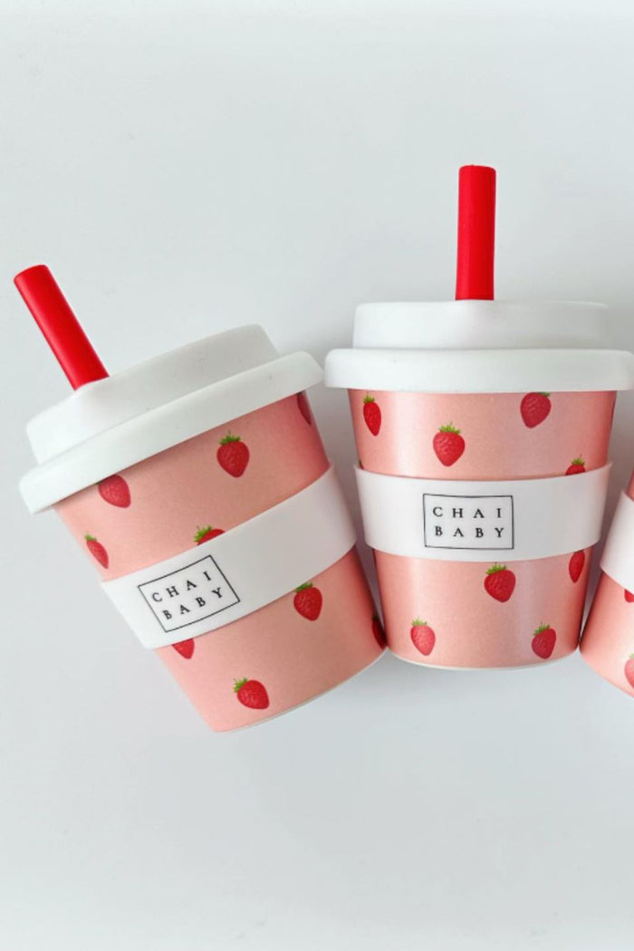 Strawberry + Cream Babyccino + Fluffy Cup