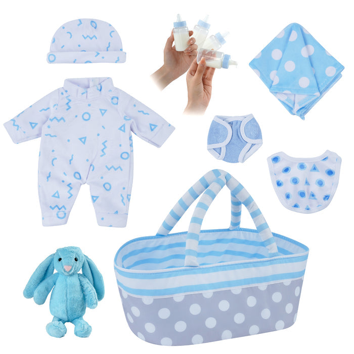 [Suitable for 12'' Dolls] Babeside Reborn Baby Essentials-8pcs Set