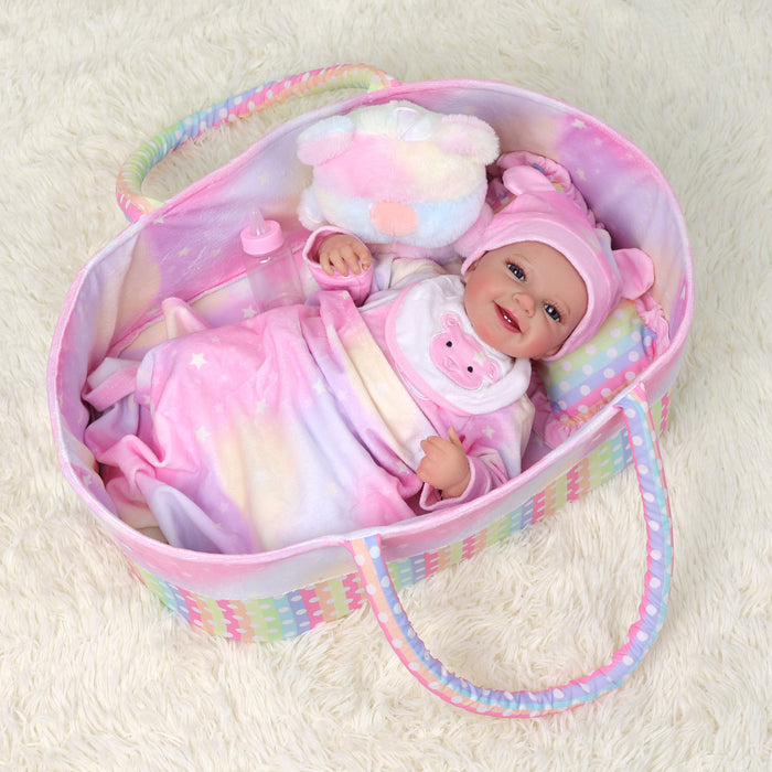 [Suitable for 17-22'' Dolls] Babeside Reborn Baby Essentials-8pcs Set Purple Bear