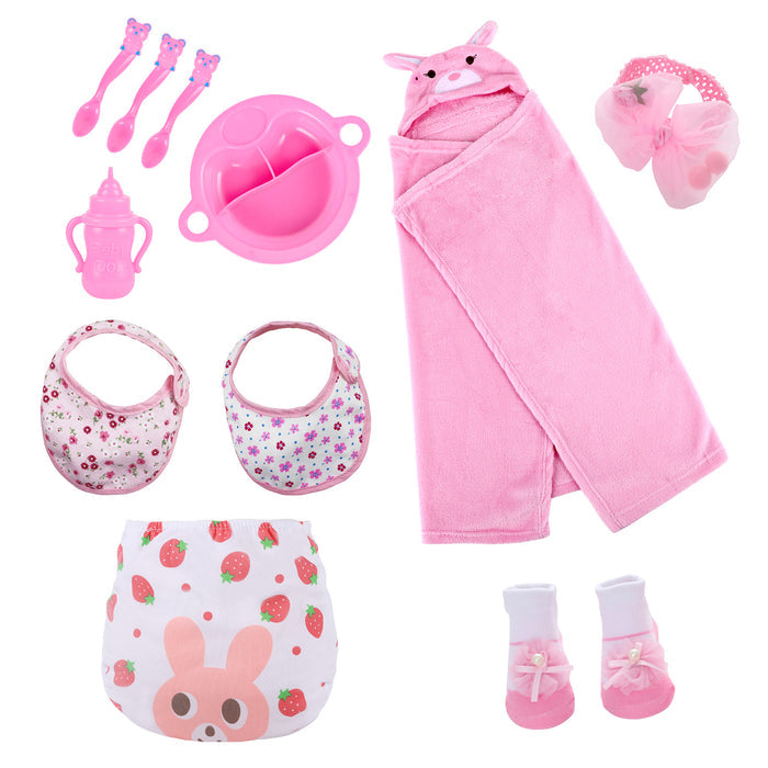[Suitable for 17-22'' Girls] Babeside Reborn Baby Essentials-8pcs Set