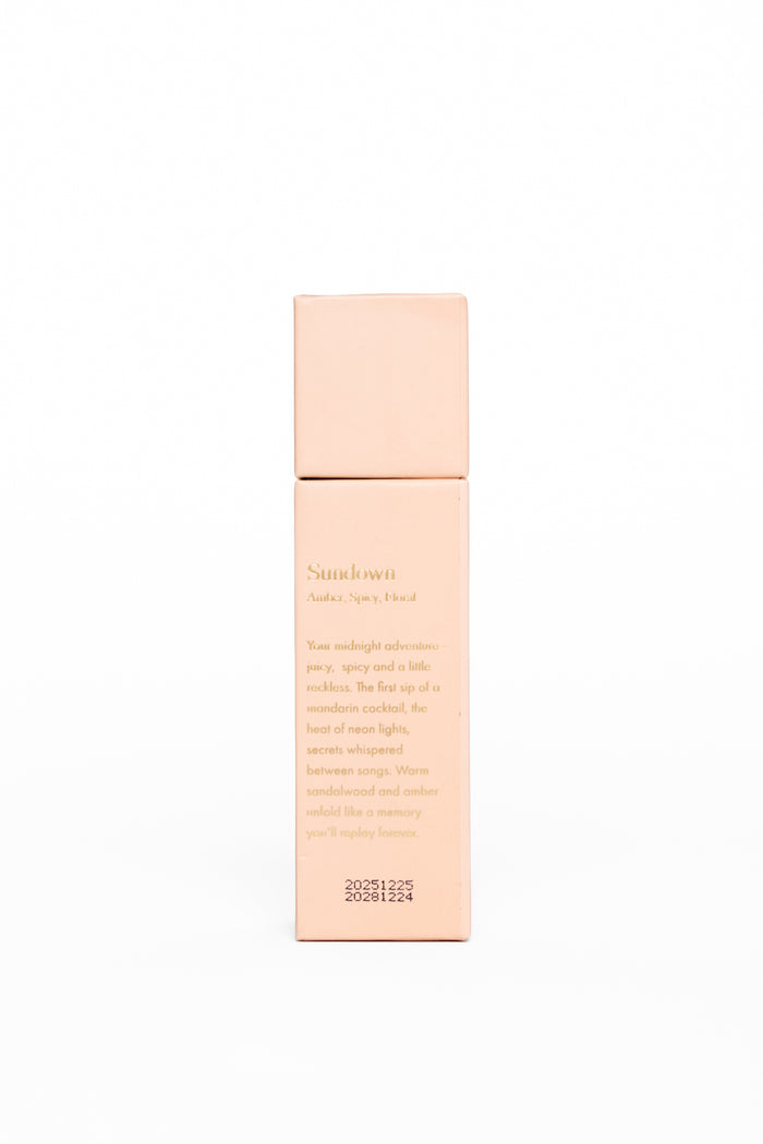 Skincare product packaging with text on a white background